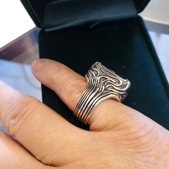 Amethyst sterling silver ring size 6 - Picture 2 of 5